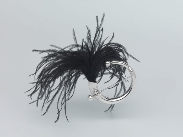SPILLA ANEMONE PIUMA NERA - immagine 9