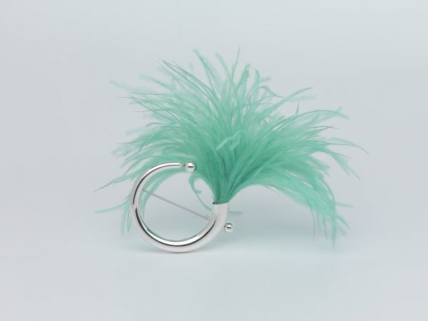 SPILLA ANEMONE PIUMA NERA - immagine 5