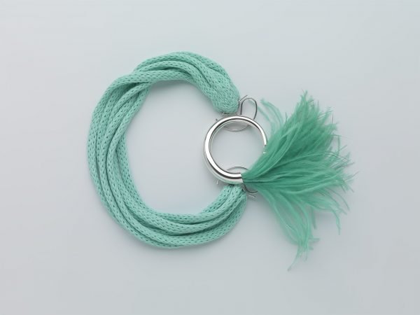 COLLANA ANEMONE E CORDA PANNA - immagine 5