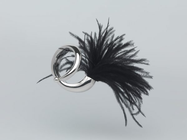 BRACCIALE ANEMONE PIUMA NERA - immagine 4
