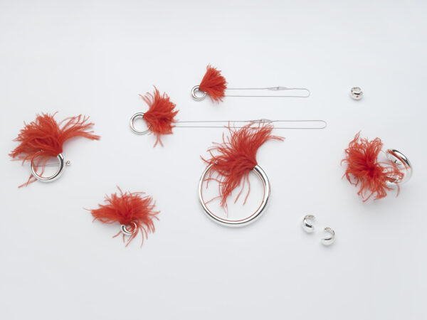 BRACCIALE ANEMONE PIUMA ROSSA - immagine 2